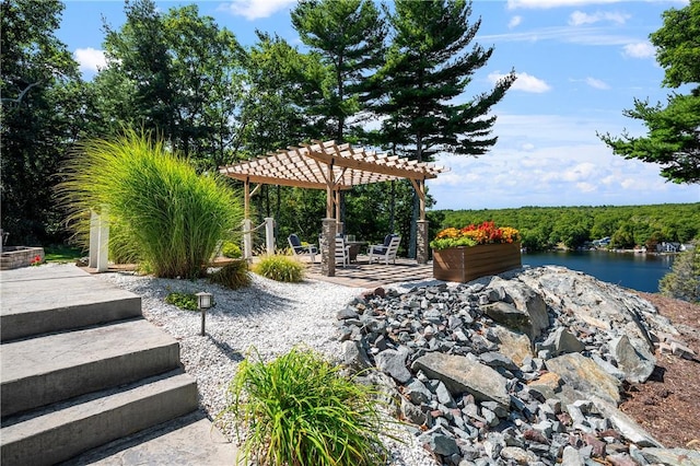 465 Camp Dixie Rd, Burrillville, RI 02859 - surrounding community with a pergola and a patio area