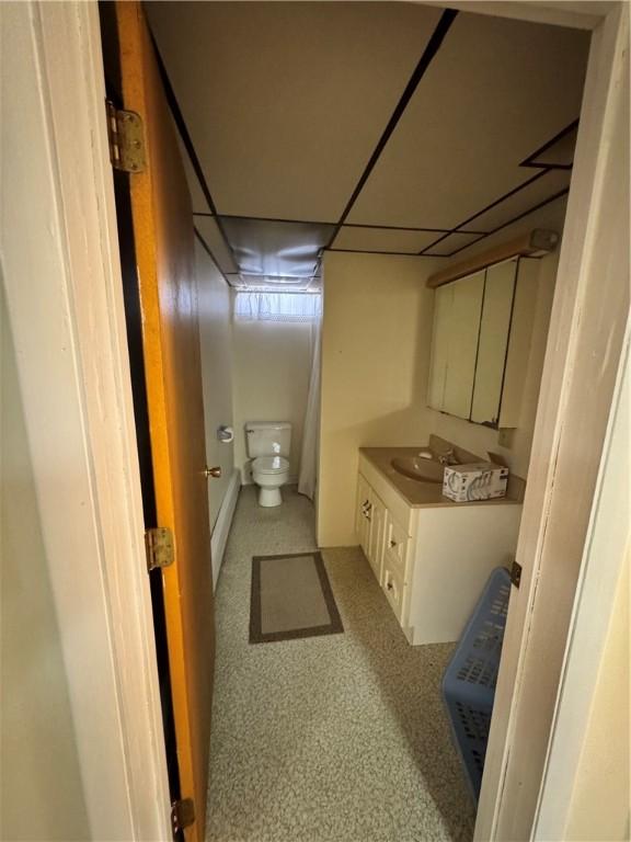 half bath with toilet and vanity