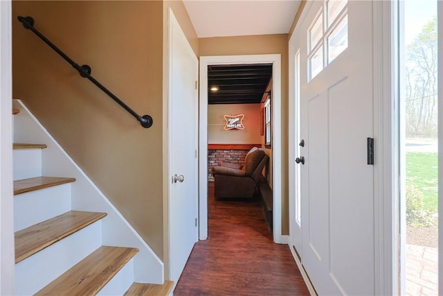 interior space with wood finished floors