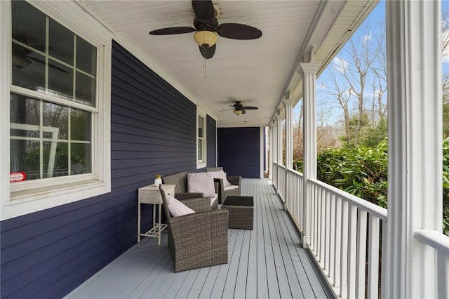 10 David Ct, East Greenwich, RI 02818 - wooden deck with ceiling fan