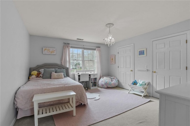 10 David Ct, East Greenwich, RI 02818 - carpeted bedroom with a chandelier and visible vents