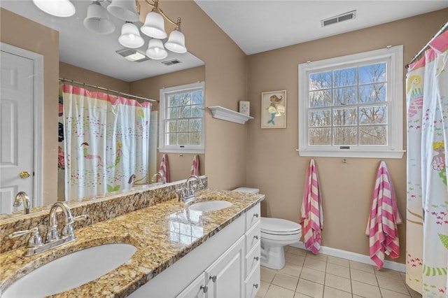10 David Ct, East Greenwich, RI 02818 - bathroom featuring toilet, a sink, baseboards, and visible vents