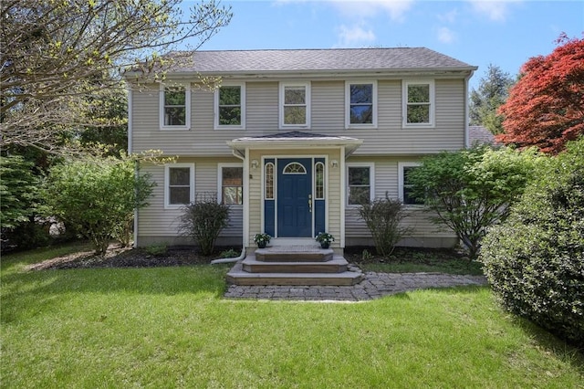 65 Sweet Allen Farm Rd, South Kingstown, RI 02879 - view of front of house with a front lawn