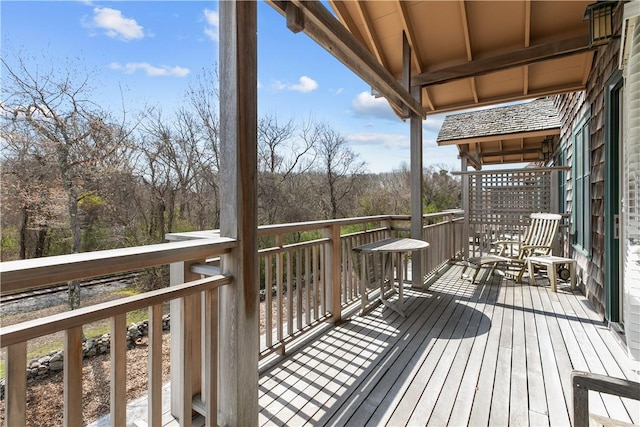 view of wooden terrace