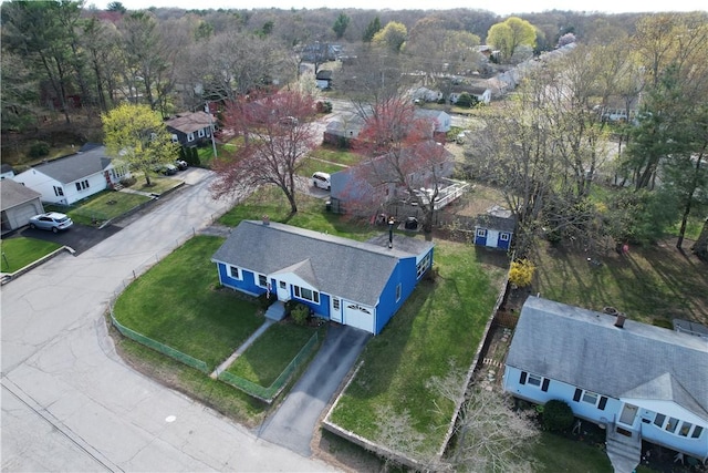 bird's eye view featuring a residential view