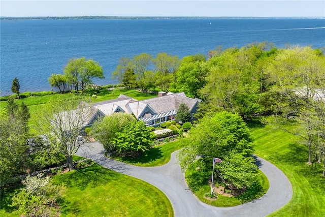29 Reliance Dr, Bristol, RI 02809 - drone / aerial view featuring a water view