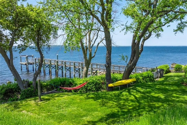 29 Reliance Dr, Bristol, RI 02809 - exterior space featuring a dock and a water view