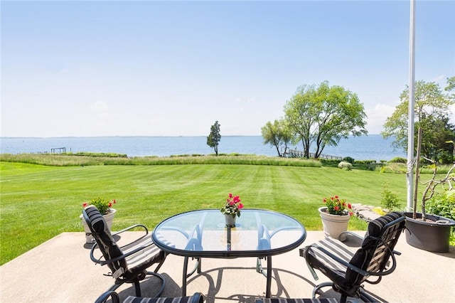 29 Reliance Dr, Bristol, RI 02809 - view of patio / terrace with a water view