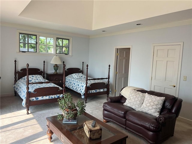 29 Reliance Dr, Bristol, RI 02809 - carpeted bedroom with baseboards and ornamental molding