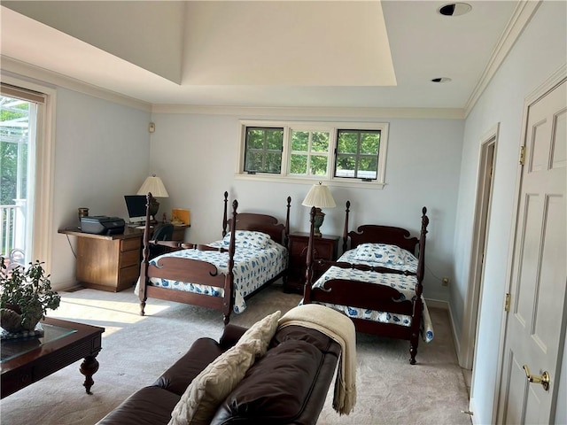 29 Reliance Dr, Bristol, RI 02809 - carpeted bedroom featuring ornamental molding and baseboards