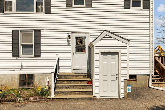 view of exterior entry