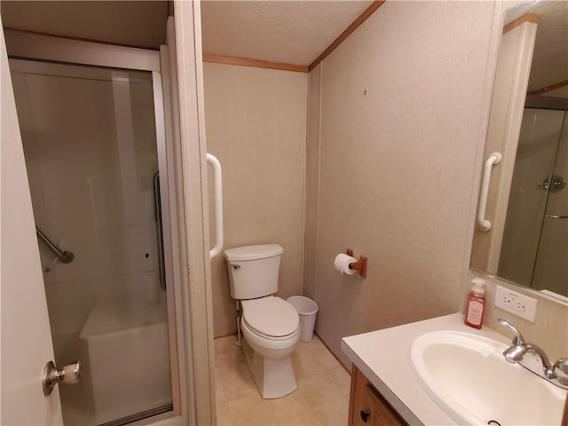 65 Wright Way, Coventry, RI 02816 - full bath featuring vanity, tile patterned flooring, a stall shower, and toilet
