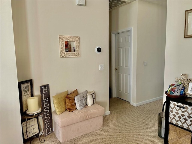 interior space with visible vents and baseboards
