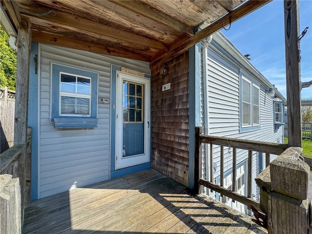 8 Tucker Ave, Tiverton, RI 02878 - view of exterior entry