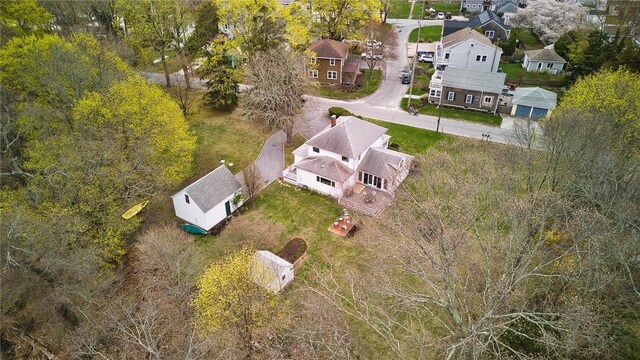 drone / aerial view with a residential view