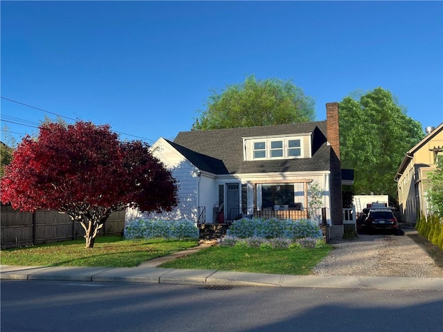 52 Spruce St, Westerly, RI 02891 - view of front of property featuring a chimney and roof with shingles