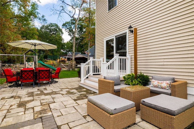 view of patio / terrace featuring outdoor dining area