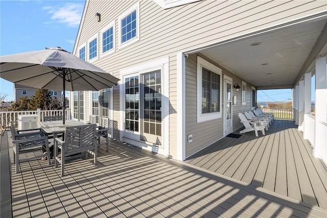 57 Foster St, Warwick, RI 02889 - wooden terrace featuring outdoor dining area