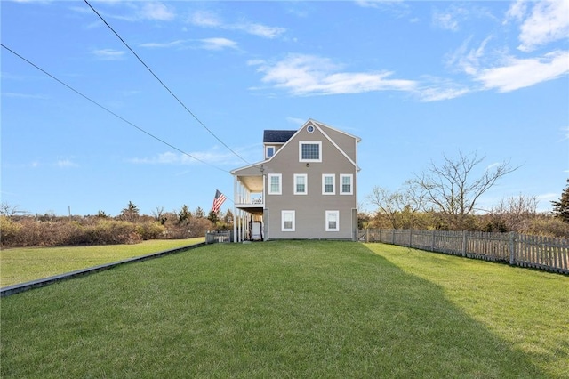 57 Foster St, Warwick, RI 02889 - rear view of property with fence and a lawn