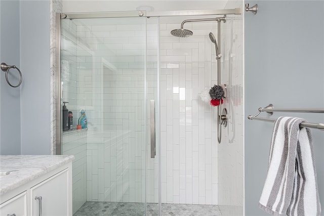 136 Wilde Field Dr, Warwick, RI 02889 - bathroom featuring vanity and a shower stall
