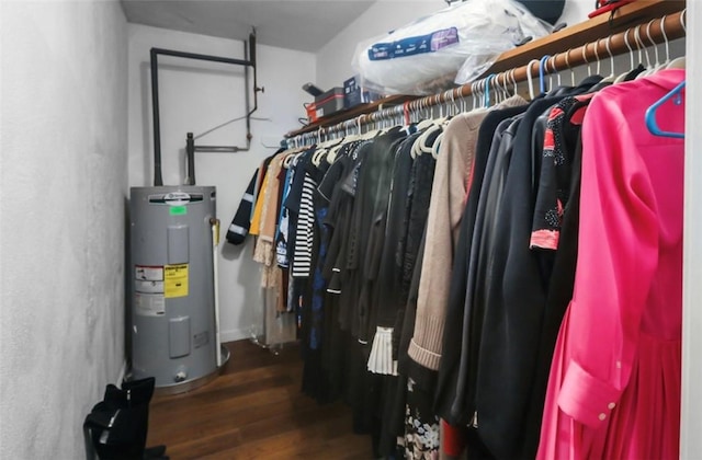 200 Manville Hill Rd Unit 126, Cumberland, RI 02864 - walk in closet featuring wood finished floors and water heater