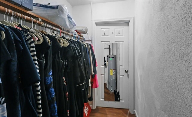 200 Manville Hill Rd Unit 126, Cumberland, RI 02864 - walk in closet with water heater and wood finished floors
