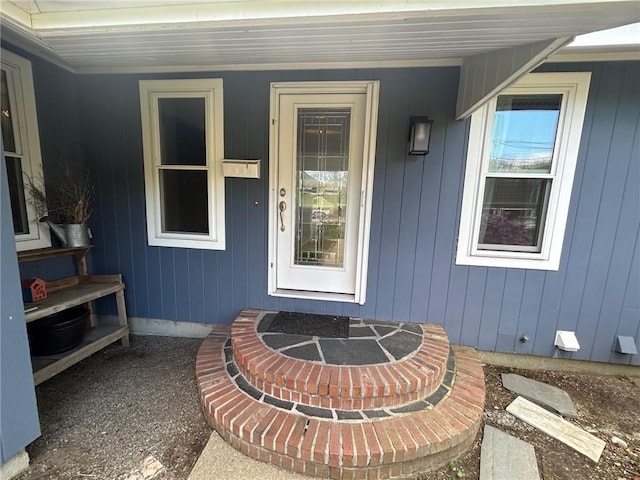 63 Duck Cove Rd, North Kingstown, RI 02852 - view of exterior entry featuring covered porch
