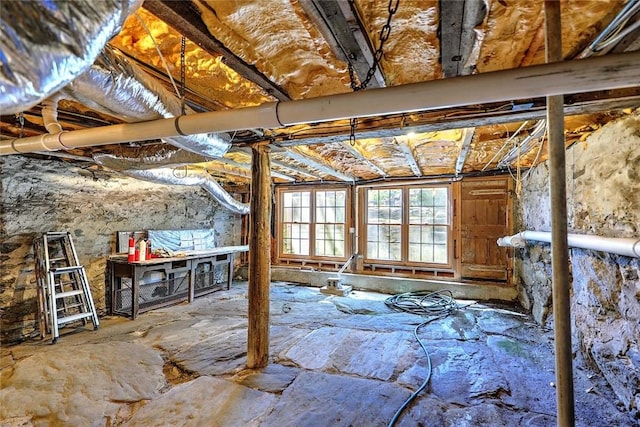 view of basement