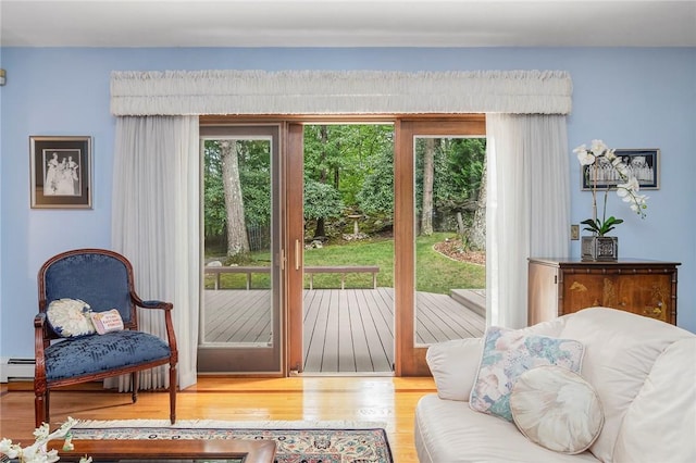 10 Oak Hill Dr, Lincoln, RI 02865 - doorway with wood finished floors