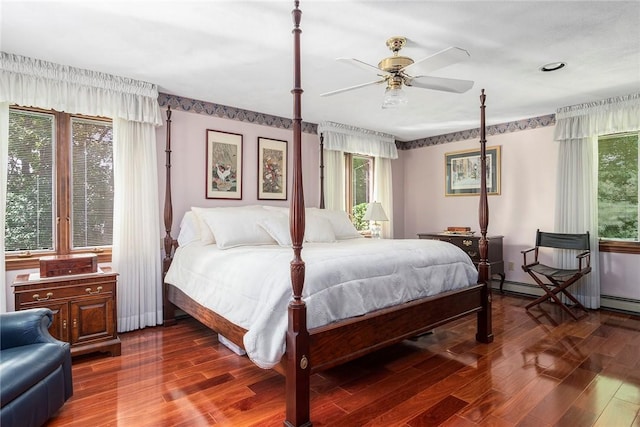10 Oak Hill Dr, Lincoln, RI 02865 - bedroom featuring a ceiling fan, multiple windows, and wood finished floors