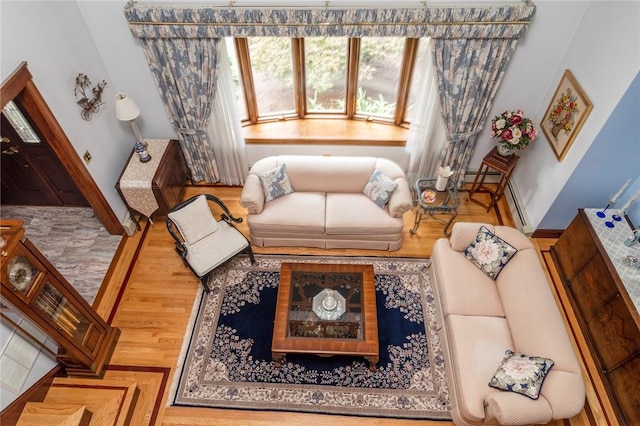 10 Oak Hill Dr, Lincoln, RI 02865 - living room with baseboards and wood finished floors
