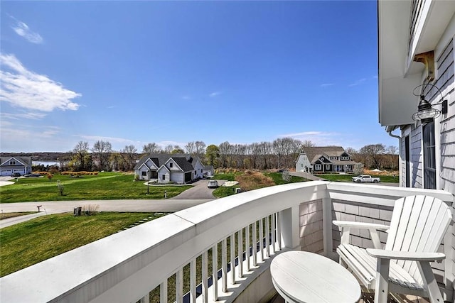 balcony with a residential view