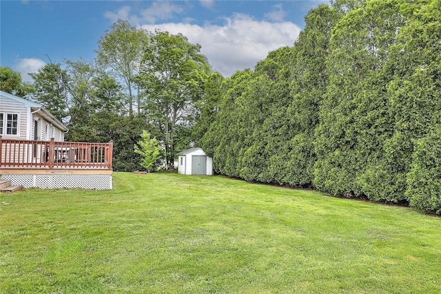 4 Johnson Ct, Bristol, RI 02809 - view of green lawn featuring a deck