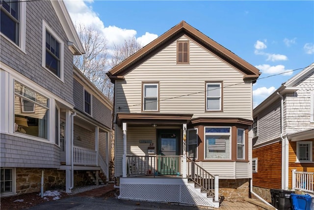 6 Gillies Ct, Newport, RI 02840 - view of front of home featuring covered porch