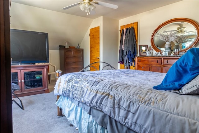 132 Bakers Creek Rd, Warwick, RI 02886 - bedroom with a closet, carpet flooring, ceiling fan, and lofted ceiling
