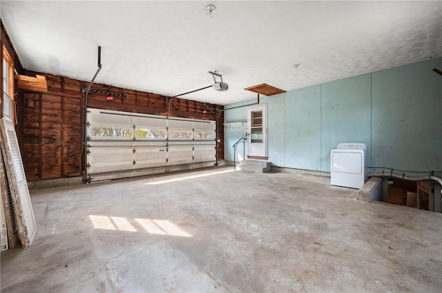 21 Top St, Westerly, RI 02891 - garage with a garage door opener and washer / clothes dryer