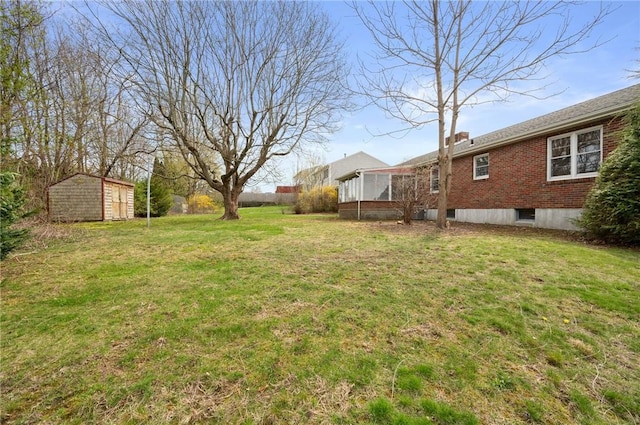 21 Top St, Westerly, RI 02891 - view of yard featuring a sunroom, a shed, and an outbuilding