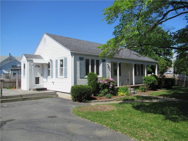 23 Pengrove St, Cranston, RI 02920 - view of front of property featuring covered porch and a shingled roof