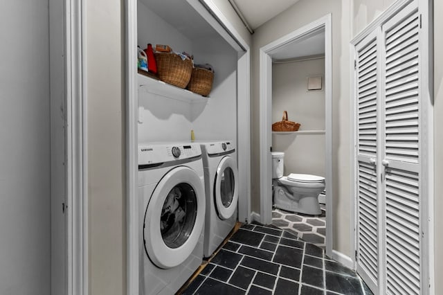 washroom featuring laundry area