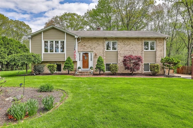 89 Swan Rd, Smithfield, RI 02917 - bi-level home featuring brick siding and a chimney
