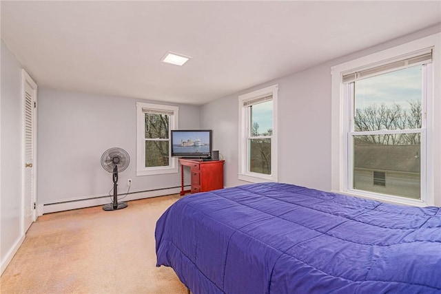 141 Canal St, Westerly, RI 02891 - carpeted bedroom featuring baseboards and a baseboard radiator