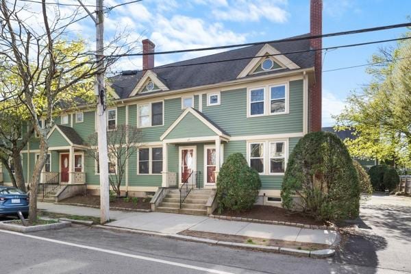 multi unit property with a chimney