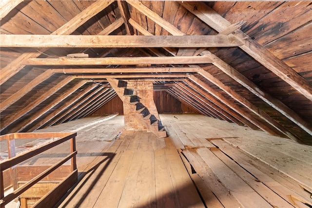 view of attic