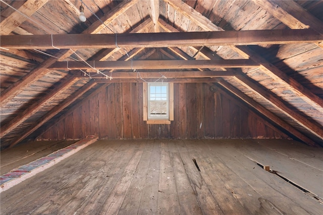 view of attic