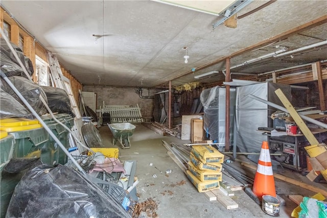 view of storage area