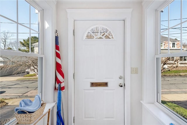 view of doorway to outside