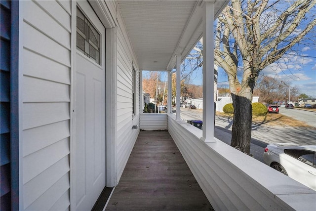 exterior space featuring covered porch