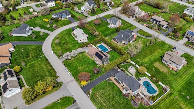 bird's eye view with a residential view