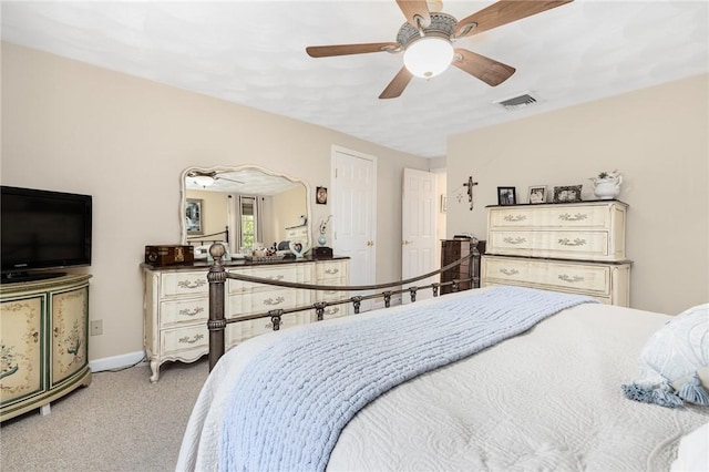 39 Greenbriar Rd, West Warwick, RI 02893 - carpeted bedroom with baseboards, ceiling fan, and visible vents