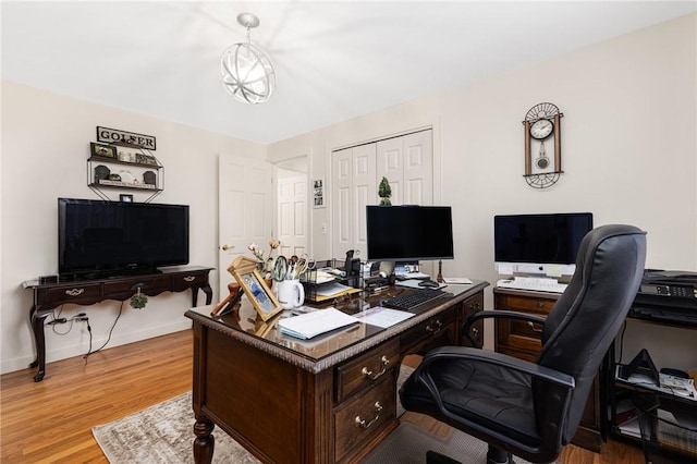 39 Greenbriar Rd, West Warwick, RI 02893 - home office featuring baseboards and light wood-style flooring